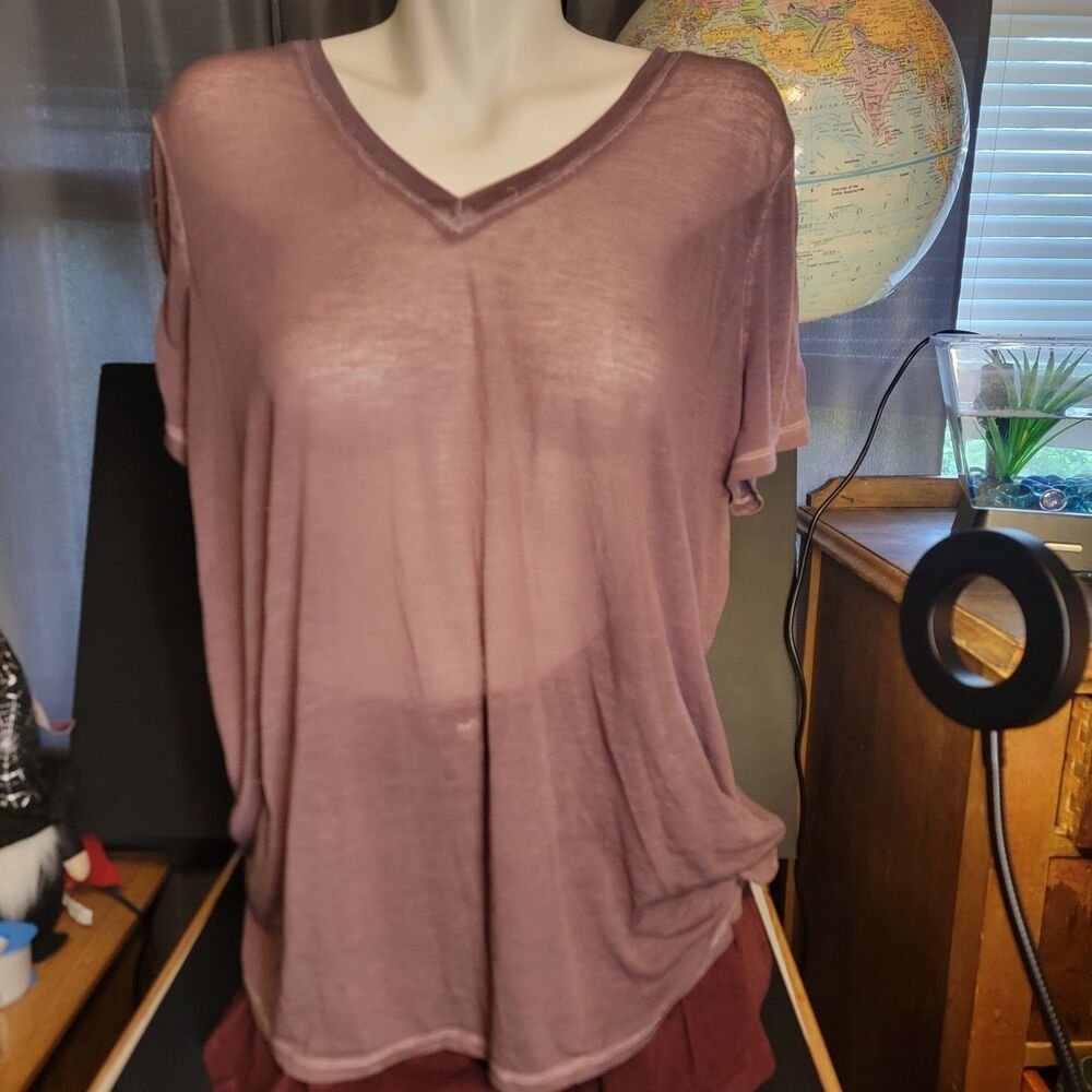 Mudd T Shirt Sheer Brown Sz Xl. Great For Layers